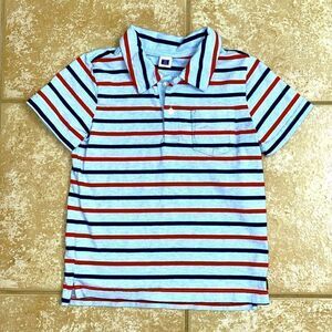 Janie & Jack Red and Blue Striped Polo